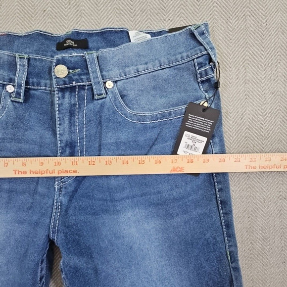 True Religion Geno Men's Size 34x32 Relaxed Slim Big Flap Medium Fresh Wash - Picture 4 of 16